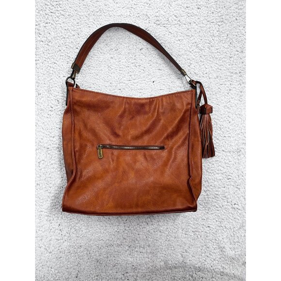 Darcy Marks Handbags - Darcy Marks London Vegan Brown Pebbled Leather Shoulder Tote Bag
